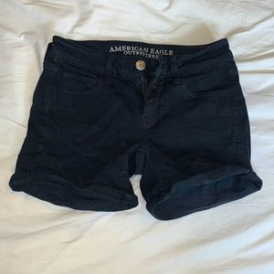 Black American Eagle Jean Shorts